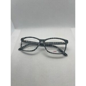 OWP 2150 Eyeglasses Frames Striped Black & Gray Authentic Designer Glasses